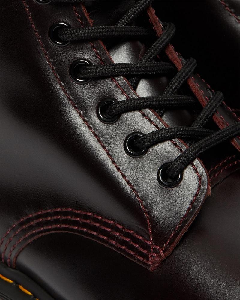 Dr Martens 1460 Slip Resistant Atlas Lær Snørestøvletter Herre Burgunder | Norge 27SGL